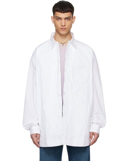 Y. Project White Scrunched Shirt for men
