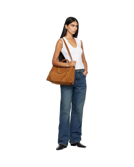 Staud Brown Maude Satchel Tote