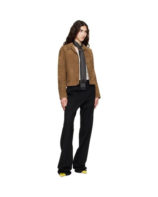 Tom Ford Black Sharp Tailored Straight Boyfriend Trousers