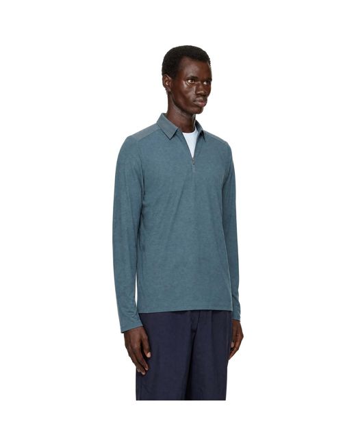 Veilance Blue Frame Ls Polo for men