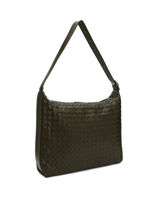 Bottega Veneta Black Khaki Traveller Bag for men