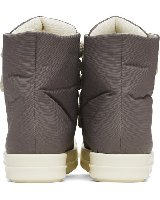 Rick Owens グレー Hollywood Jumbo Lace Puffer Sneaks スニーカー Gray