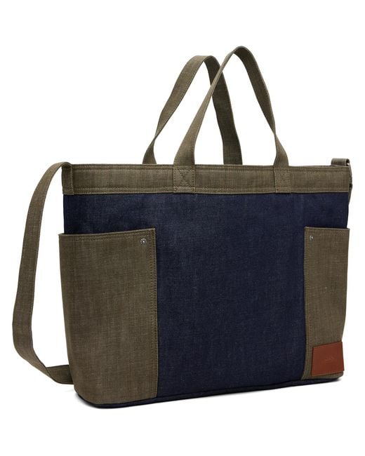 A.P.C. Black Khaki Jardin Tote