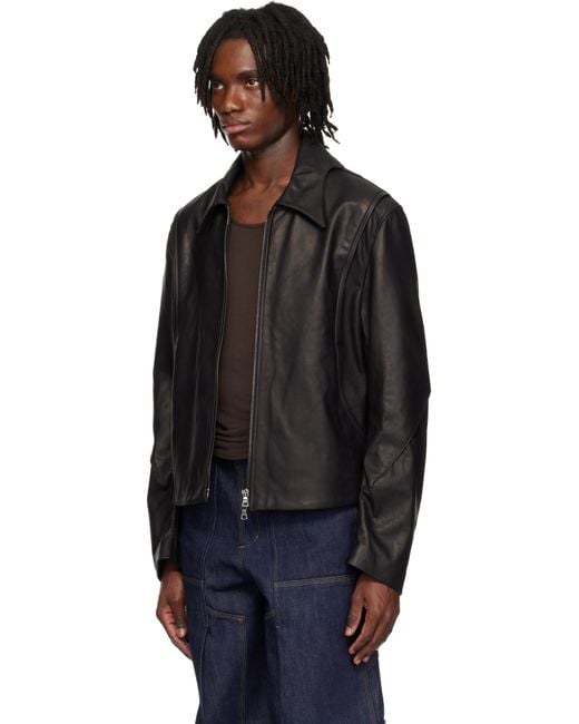 CMMAWEAR Batwing Leather Jacket in Black for Men | Lyst Australia