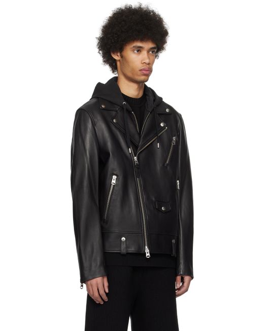 Mackage Black Magnus-cn Leather Jacket for men