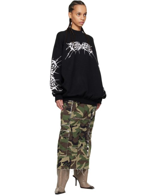 Vetements ブラック Metal Logos セーター Black