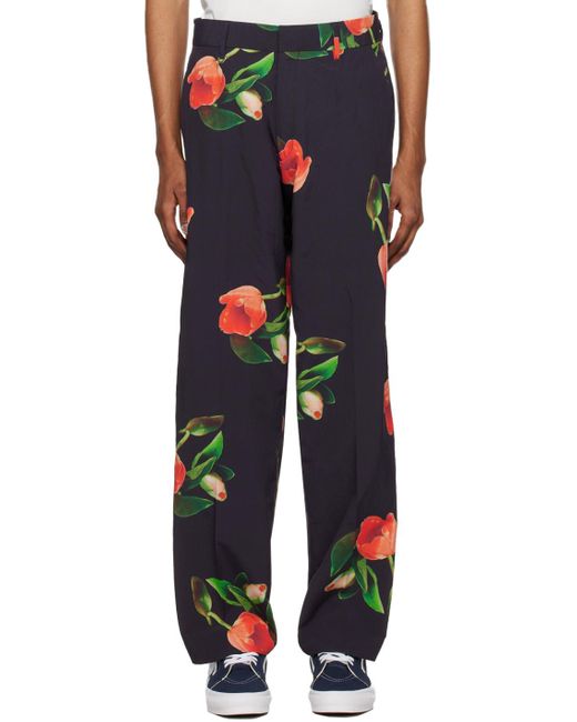 Pop Trading Co. Black Paul Smith Edition Tulip Trousers for men