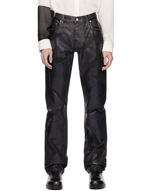 Helmut Lang Black Foiled Jeans for men