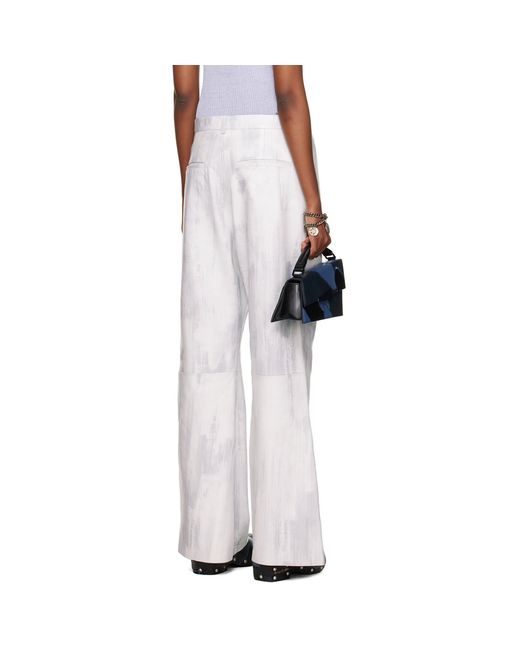 Acne White Ssense Exclusive Leather Trousers