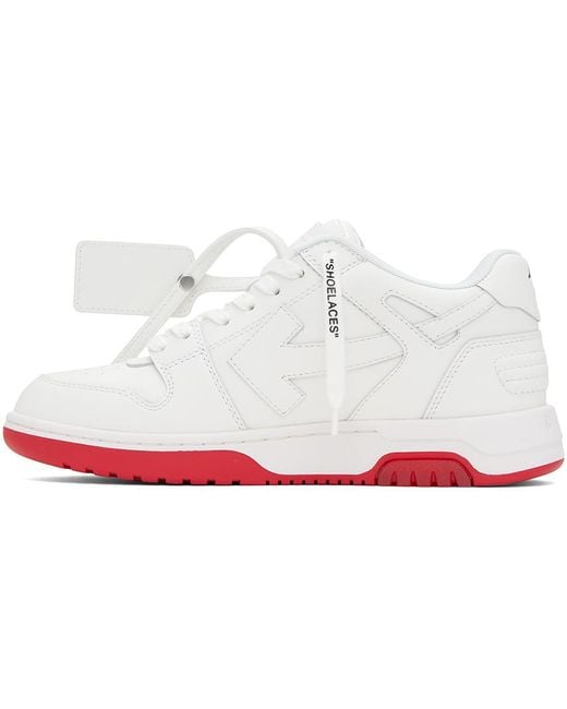 Off-White c/o Virgil Abloh Black White & Red Out Of Office 'for Walking' Sneakers for men