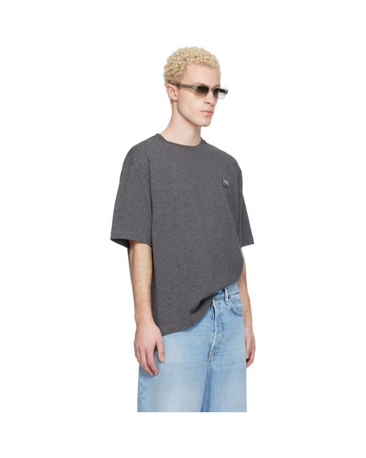 Maison Kitsuné Gray Fox Head Oversize T-Shirt for men