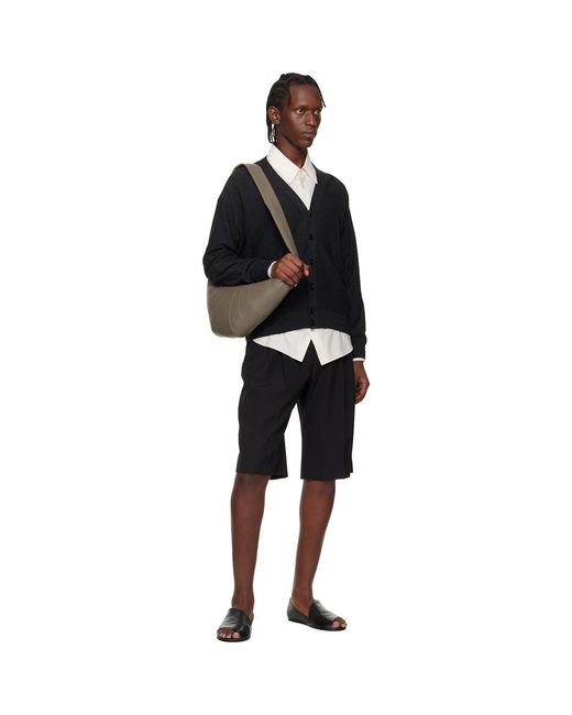 Lemaire Black Khaki Medium Croissant Bag for men