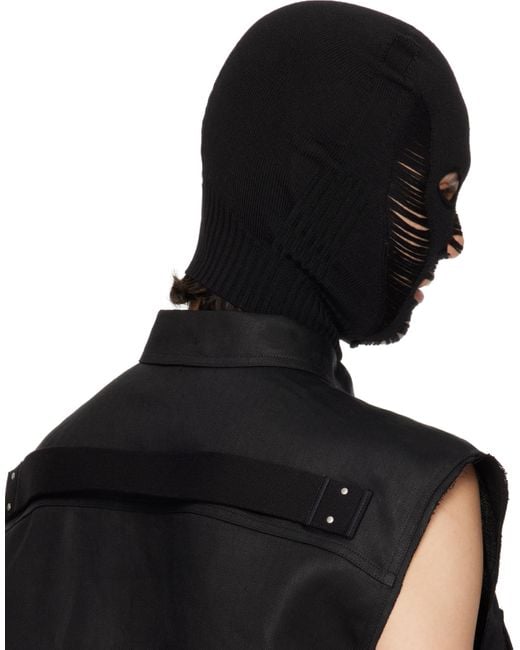 Rick Owens Black Hollywood Skull Balaclava for men