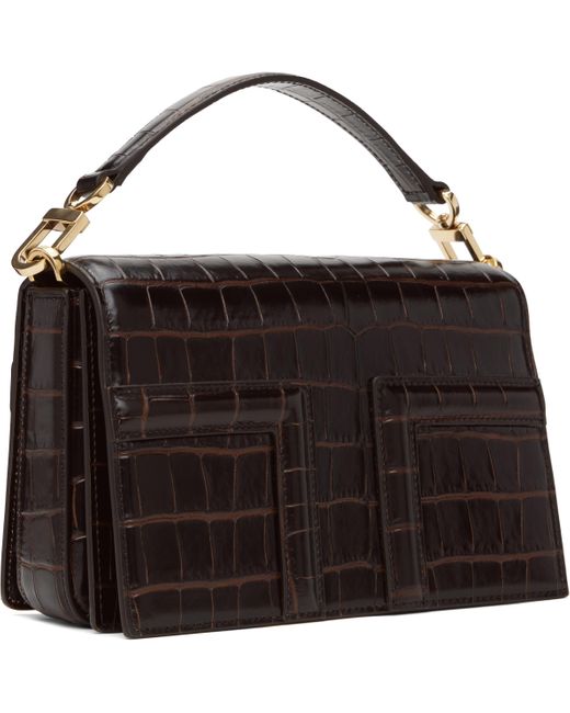 Mini Sac Brun À Rabat En T Totême  en coloris Black