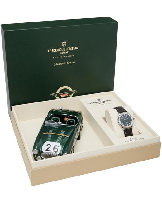 Frederique Constant Black Vintage Rally Healey Automatic Cosc Watch for men