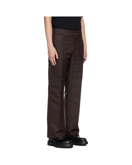Ferragamo Black Monogram Trousers for men