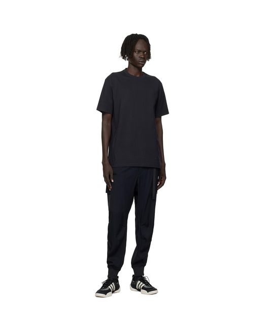 Y-3 Black Graphic Short Sleeve T-Shirt for men