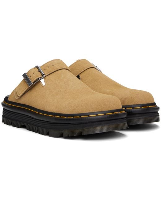 メンズ Dr. Martens タン Zebzag スエード プラットフォーム スリッポン Black