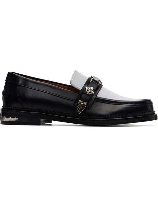 Toga Virilis Black Ssense Exclusive & Hard Leather Loafers for men