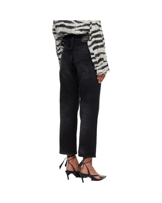 R13 Black Wash Boyfriend Jeans