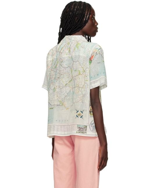 Bode Multicolor Color New York City Map Shirt