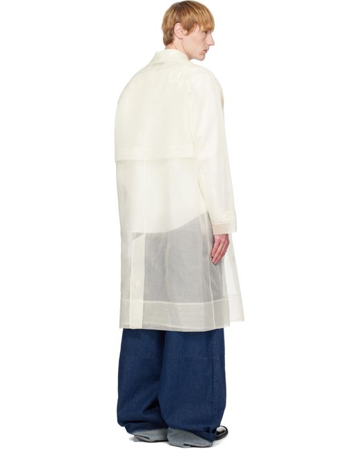 Simone Rocha Blue Off- Stuffed Carnation Car Coat for men