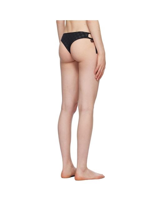 M I S B H V Black Chain Bikini Bottom