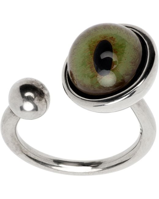 Bague Rattle À Pierre De Style Œil De Chat Lemaire en coloris Brown