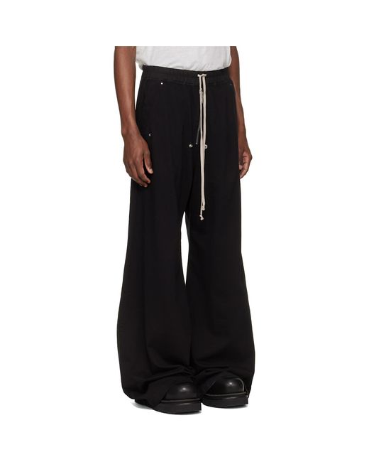 Rick Owens Black Temple Geth Belas Sweatpants for men