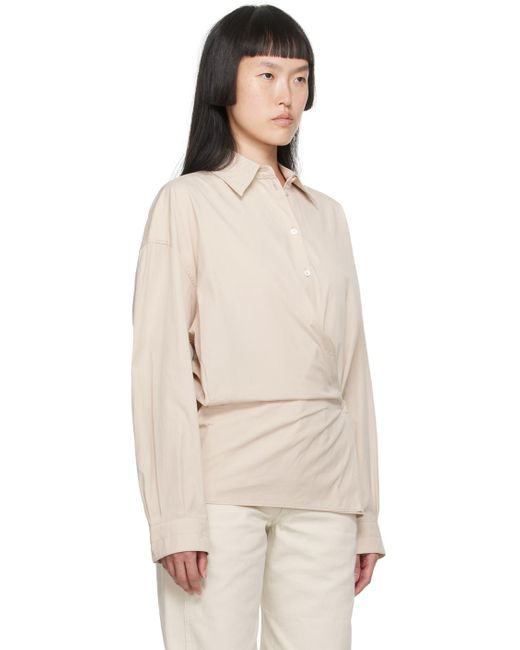 Lemaire Natural Beige Twisted Shirt