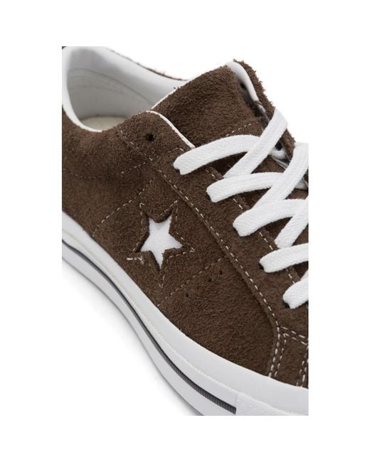 converse one star brown leather