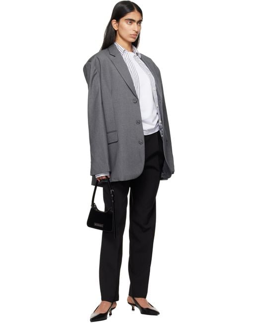 Frankie Shop Black Gelso Oversized Blazer