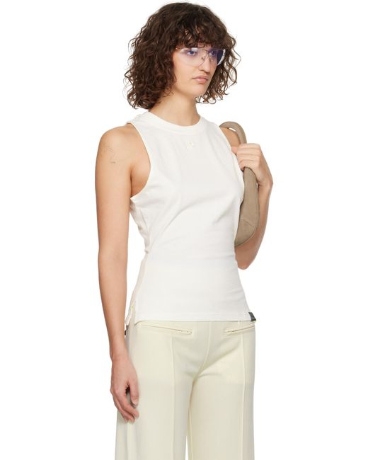 Courreges ホワイト フィット タンクトップ Natural