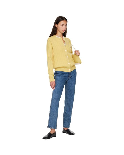 &Daughter Yellow Rooney Rib Cardigan