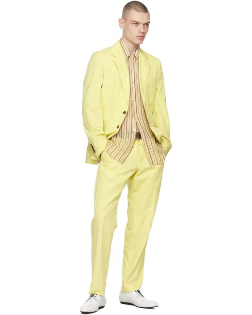 Dries Van Noten Yellow Two-button Suit for men