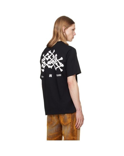 Amiri Black Bones Stacked T-Shirt for men