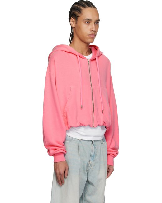 R13 Pink Balloon Zip-Up Hoodie for men
