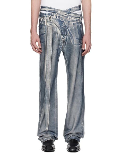 OTTOLINGER Ssense Exclusive Blue Signature Wrap Jeans for men