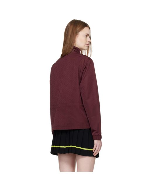 Casablanca Black Burgundy Monogram Windbreaker Jacket