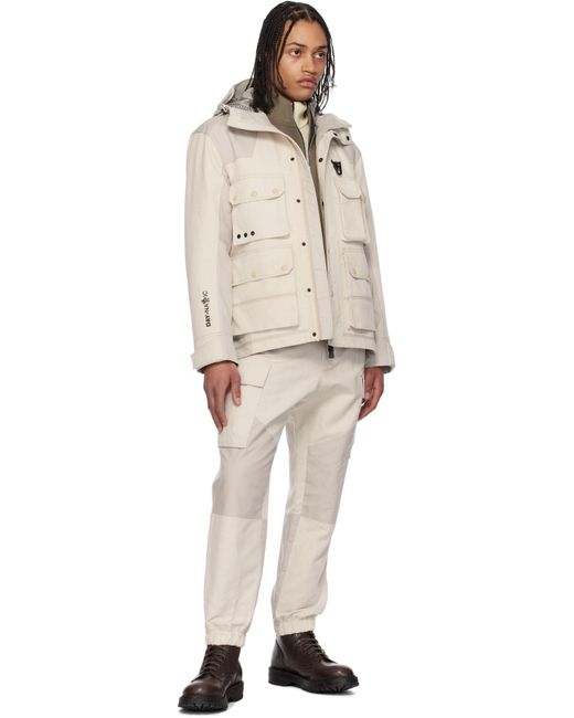 メンズ Moncler ベージュ Spur フード付き リネン＆コットン フィールドジャケット Natural