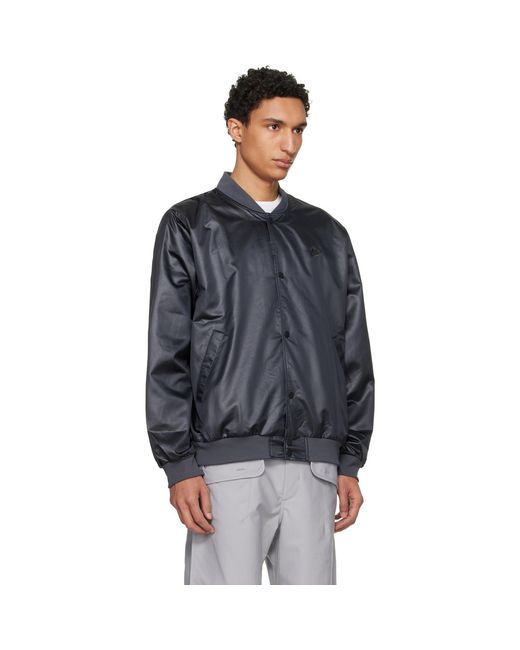 Nike Black Sportswear Club Varsity Bomber Jacket for men