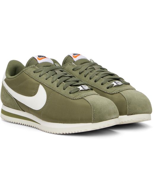 Nike Green Khaki Cortez Textile Sneakers
