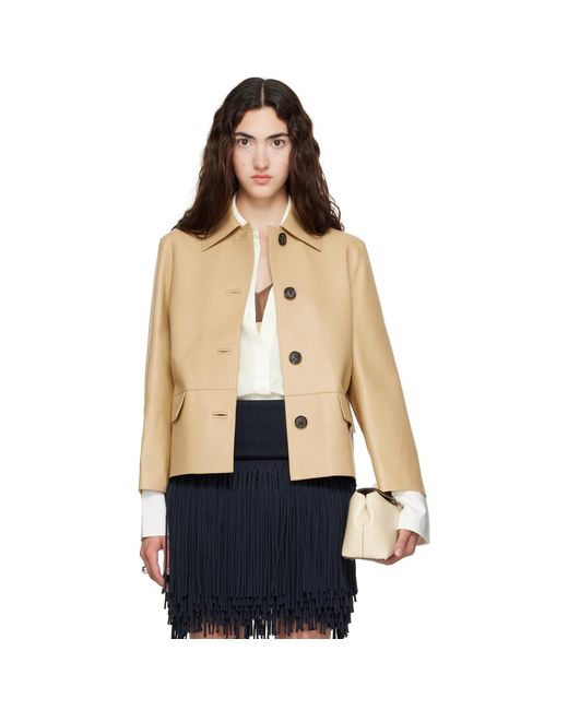 Totême Natural Bonded Leather Jacket