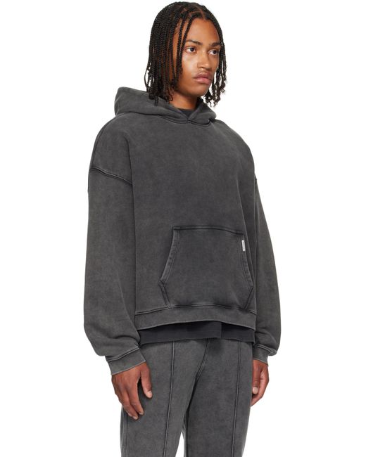 Represent Black Initial Boxy Hoodie for men