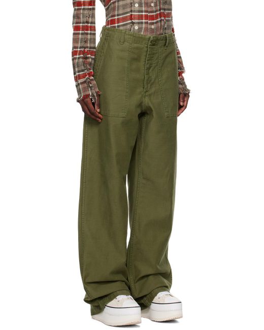 R13 Green Khaki Utility Trousers