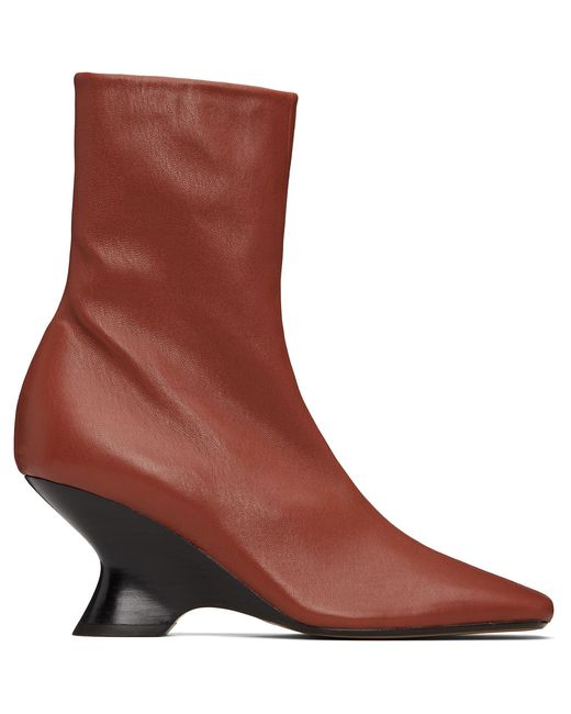 Dries Van Noten Brown Heeled Ankle Boots