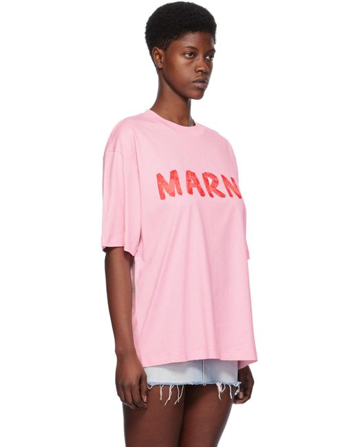 Marni Pink Printed T-shirt