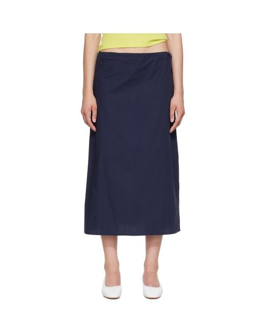 Brooke Callahan Blue Column Maxi Skirt