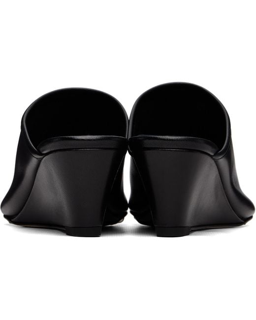 Aeyde Black Suzanne Wedge Heeled Sandals