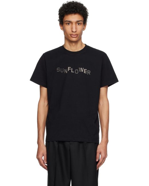 sunflower Black Easy Overdyed T-Shirt for men